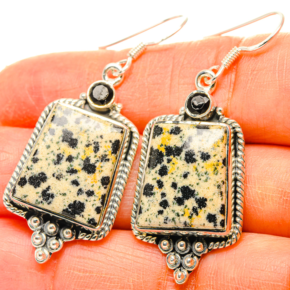 Dalmatian Jasper Earrings handcrafted by Anasilvercos - EARR428885
