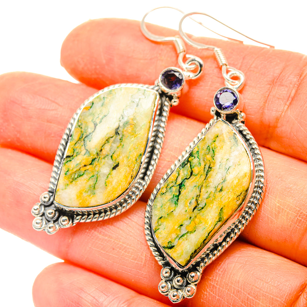 Green Jasper Earrings handcrafted by Anasilvercos - EARR428893