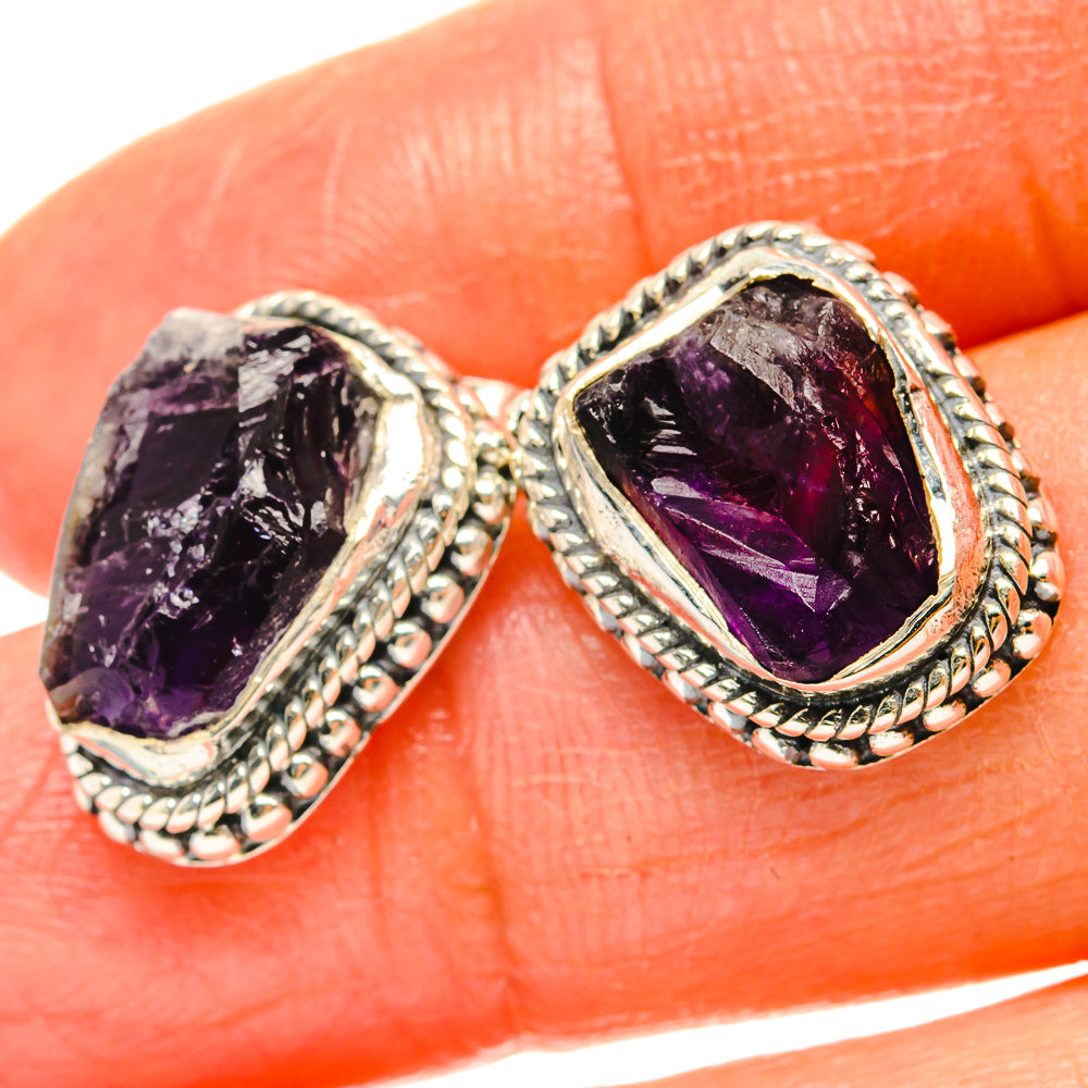 Amethyst Earrings handcrafted by Anasilvercos - EARR428901