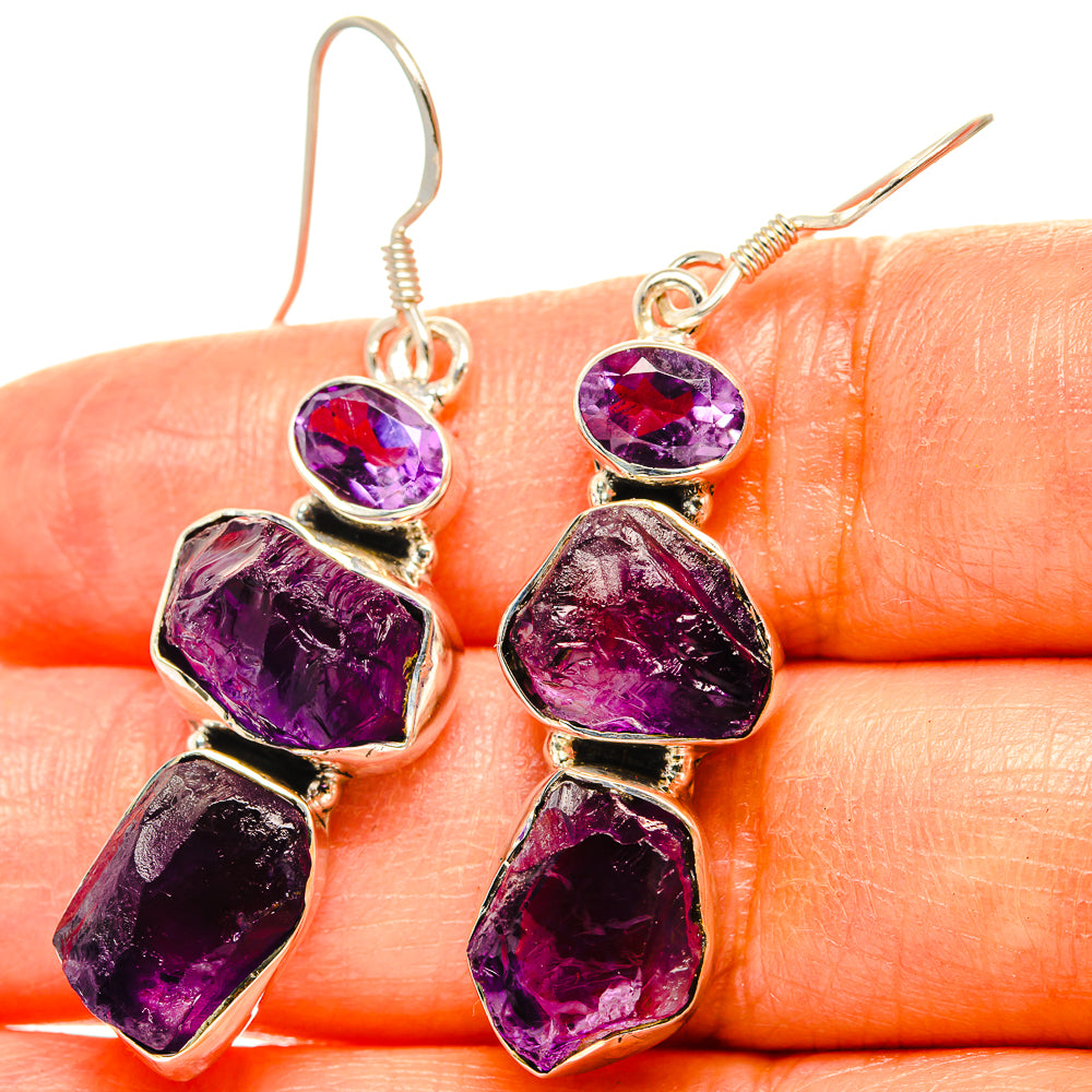 Amethyst Earrings handcrafted by Anasilvercos - EARR428909