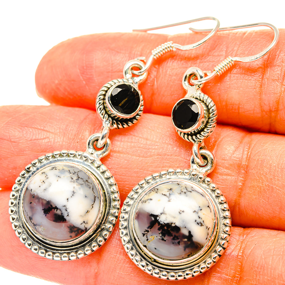 Dendritic Opal Earrings handcrafted by Anasilvercos - EARR428924