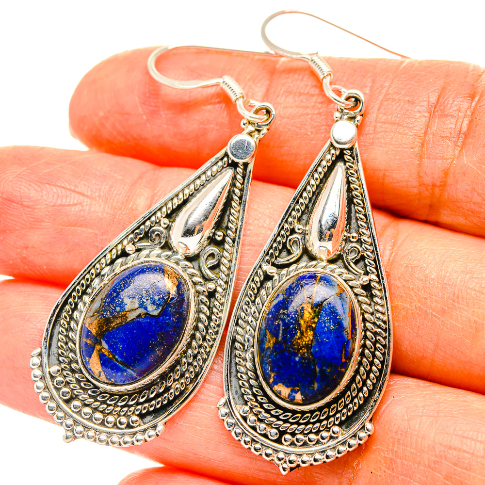 Lapis Lazuli Earrings handcrafted by Anasilvercos - EARR428925