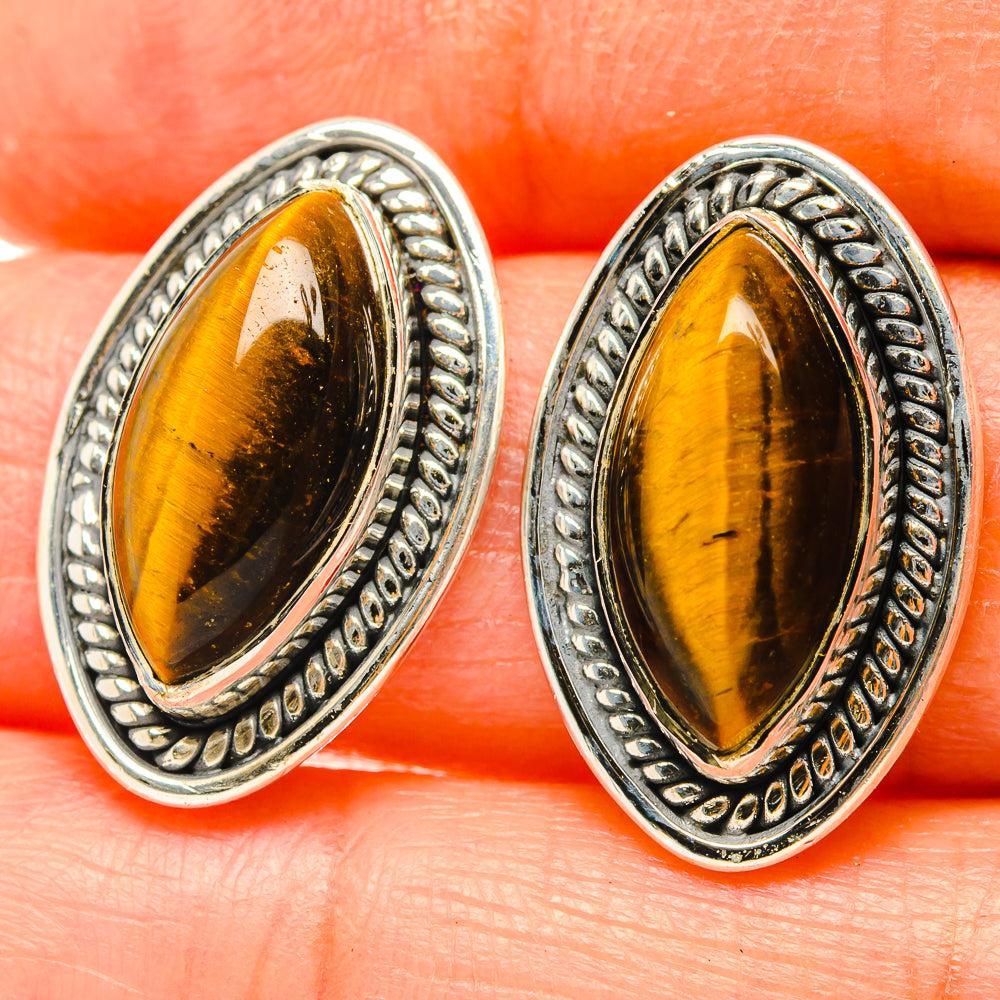 Tiger Eye Earrings handcrafted by Anasilvercos - EARR428930
