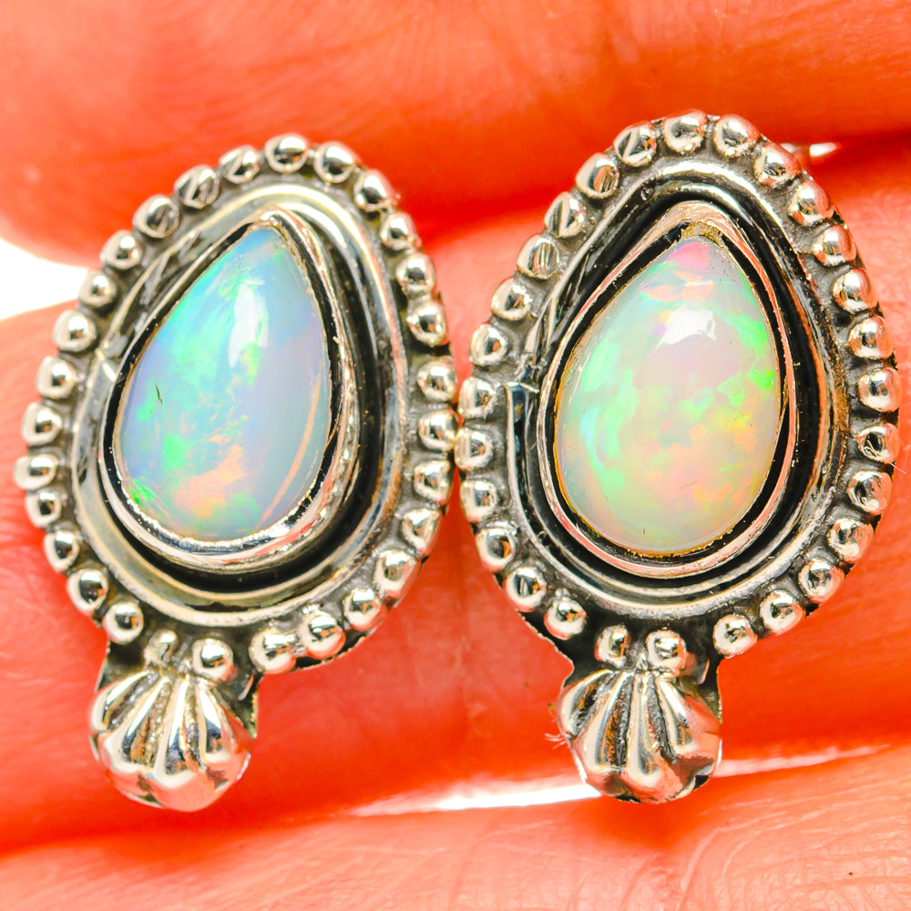 Ethiopian Opal Earrings handcrafted by Anasilvercos - EARR428944