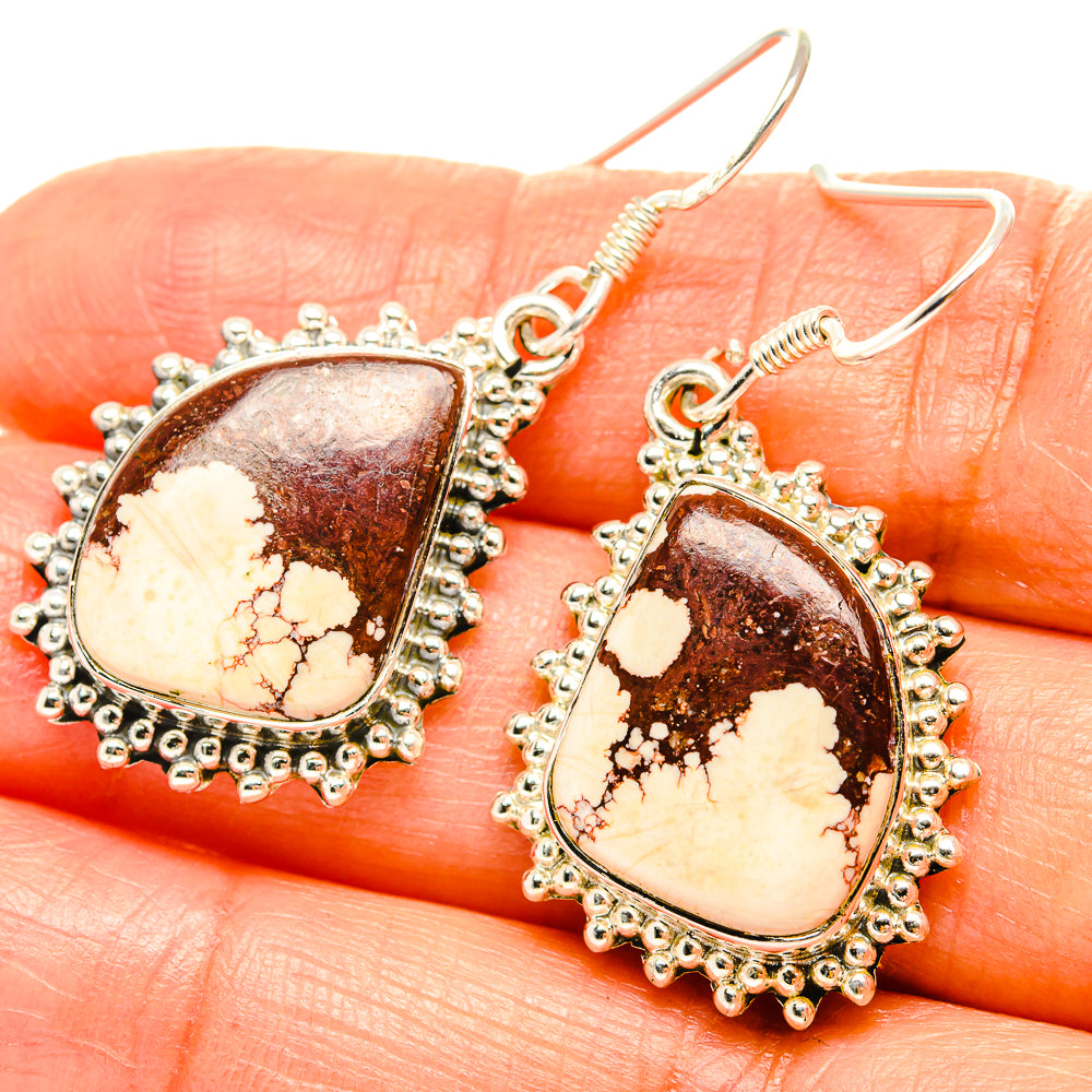 Wild Horse Jasper Earrings handcrafted by Anasilvercos - EARR428952