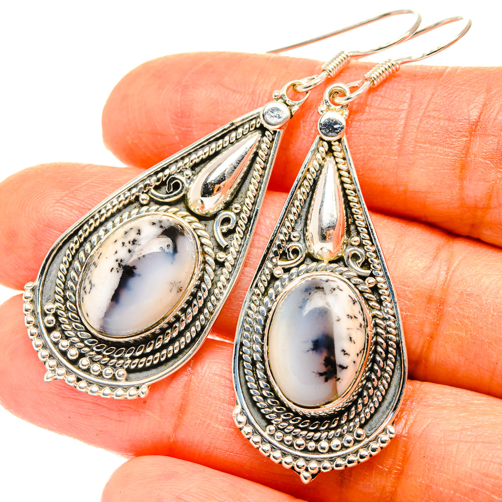 Dendritic Opal Earrings handcrafted by Anasilvercos - EARR428963