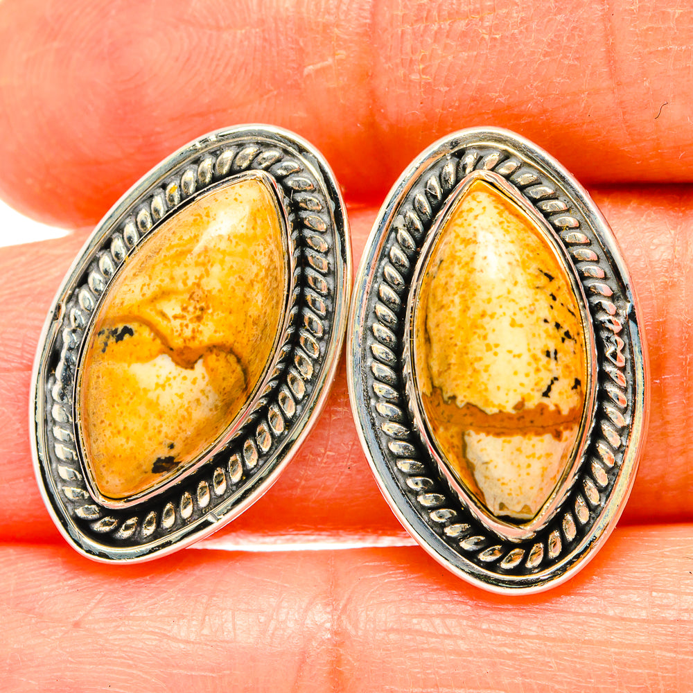 Picture Jasper Earrings handcrafted by Anasilvercos - EARR428965