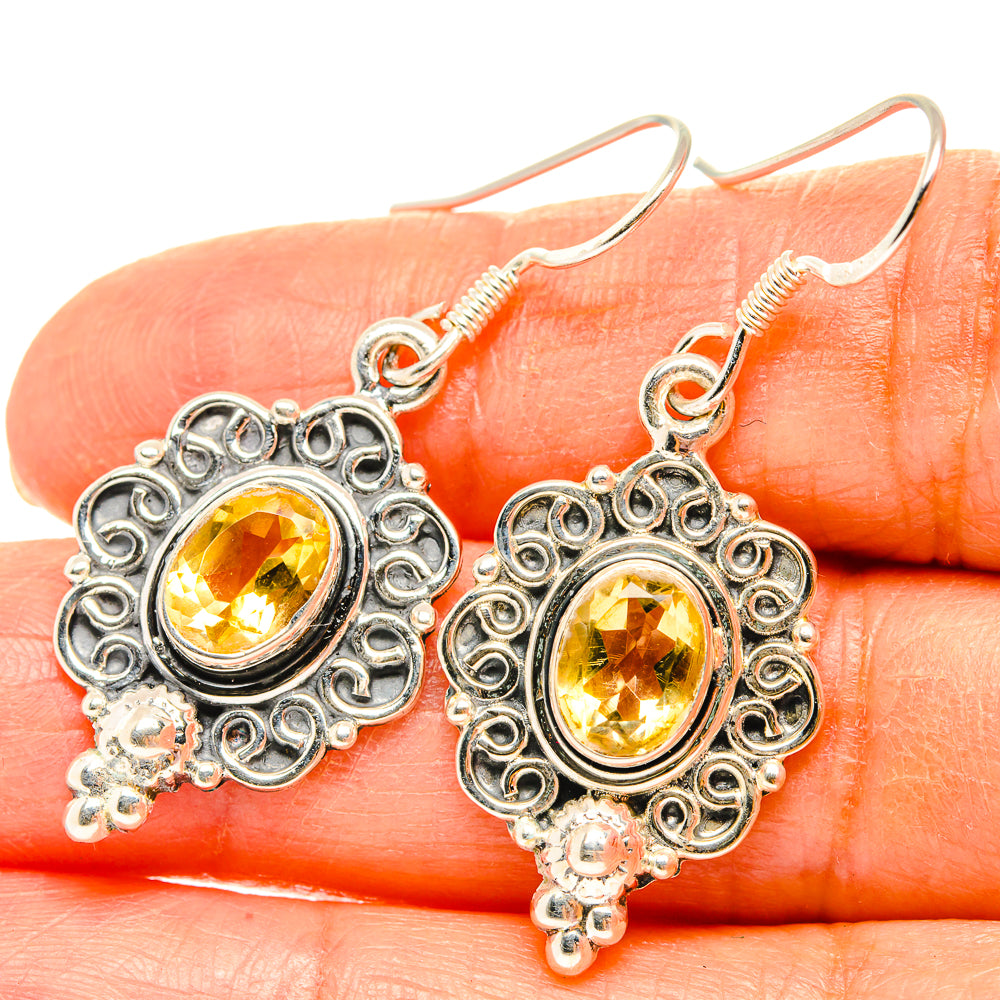 Citrine Earrings handcrafted by Anasilvercos - EARR428969