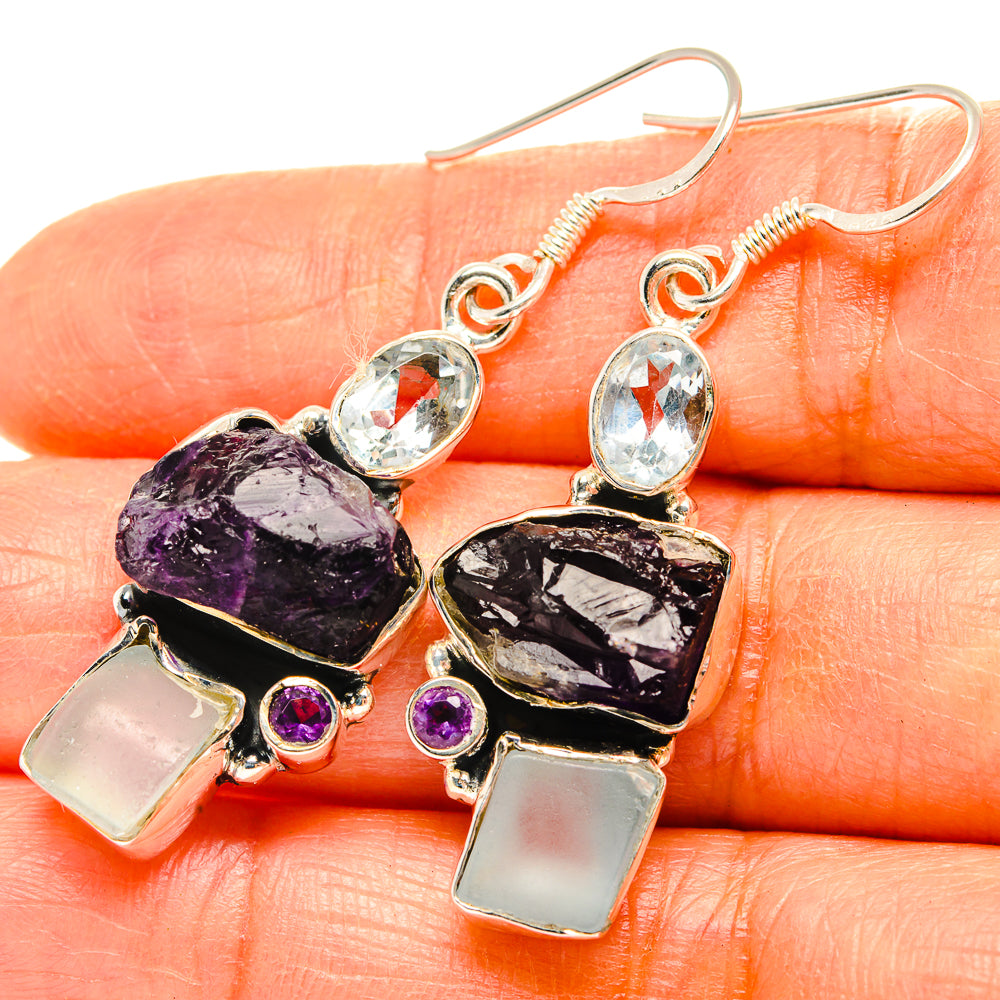Amethyst Earrings handcrafted by Anasilvercos - EARR428978