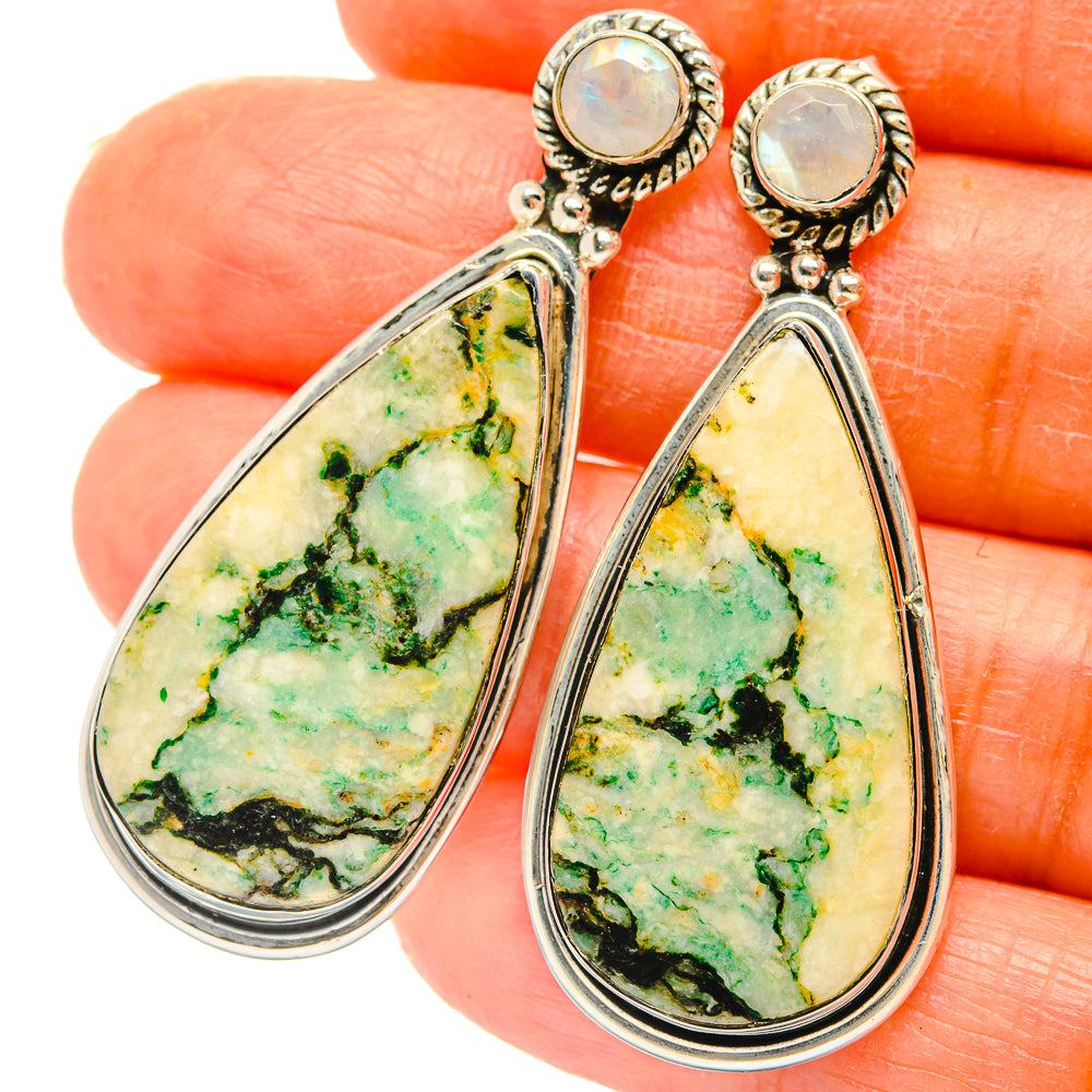 Green Jasper Earrings handcrafted by Anasilvercos - EARR428993