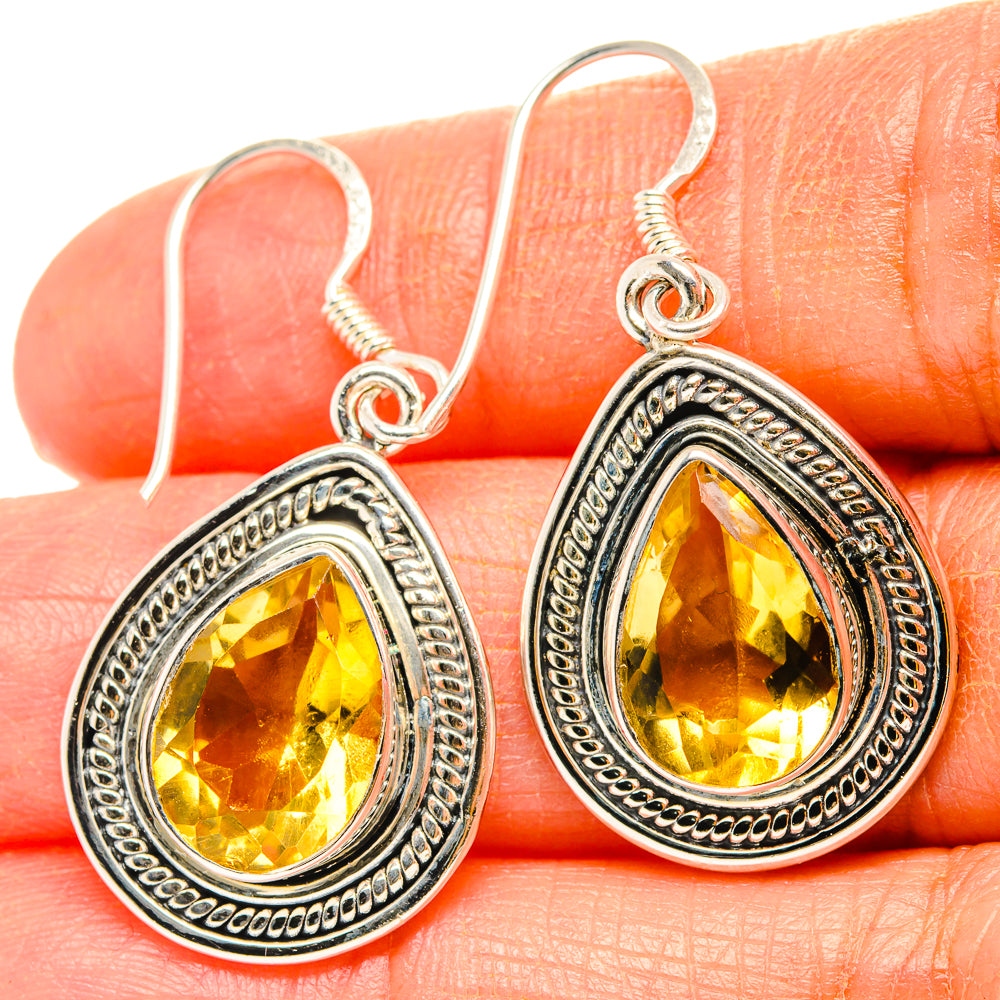 Citrine Earrings handcrafted by Anasilvercos - EARR428995