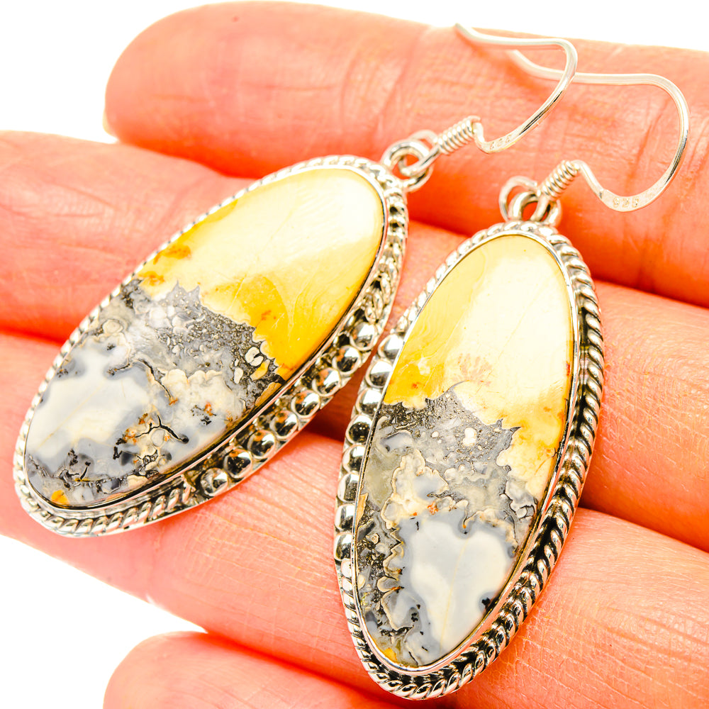 Bumble Bee Jasper Earrings handcrafted by Anasilvercos - EARR429023