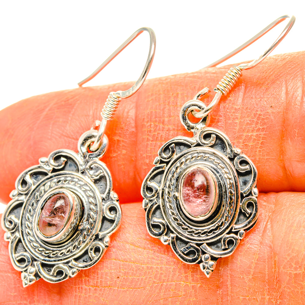 Pink Tourmaline Earrings handcrafted by Anasilvercos - EARR429024