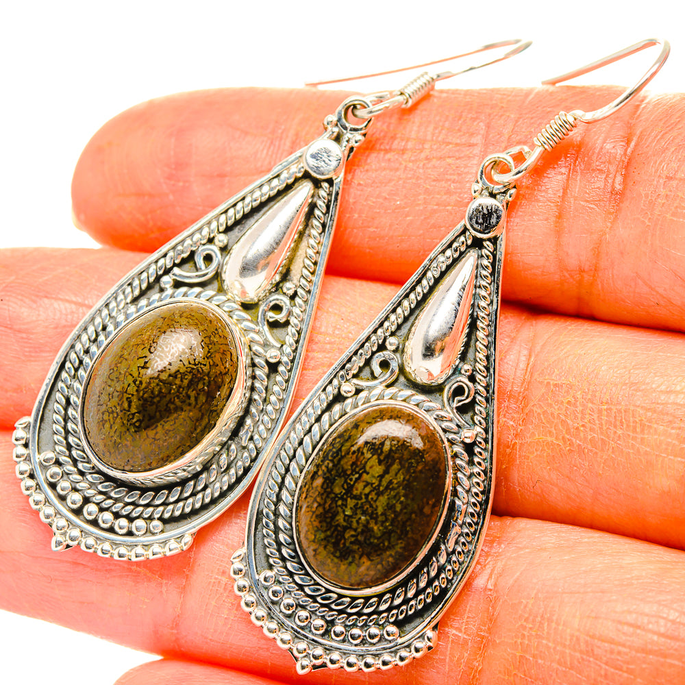 Dinosaur Bone Earrings handcrafted by Anasilvercos - EARR429025