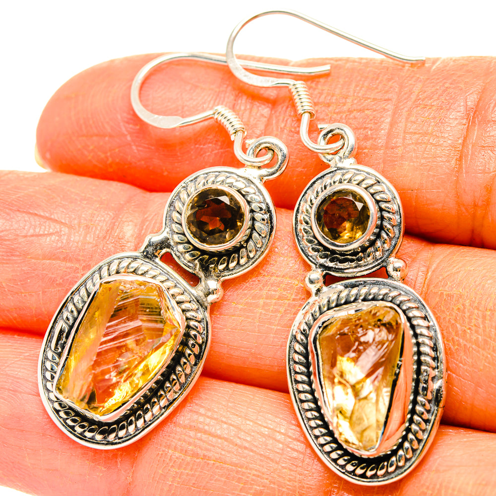 Citrine Earrings handcrafted by Anasilvercos - EARR429029