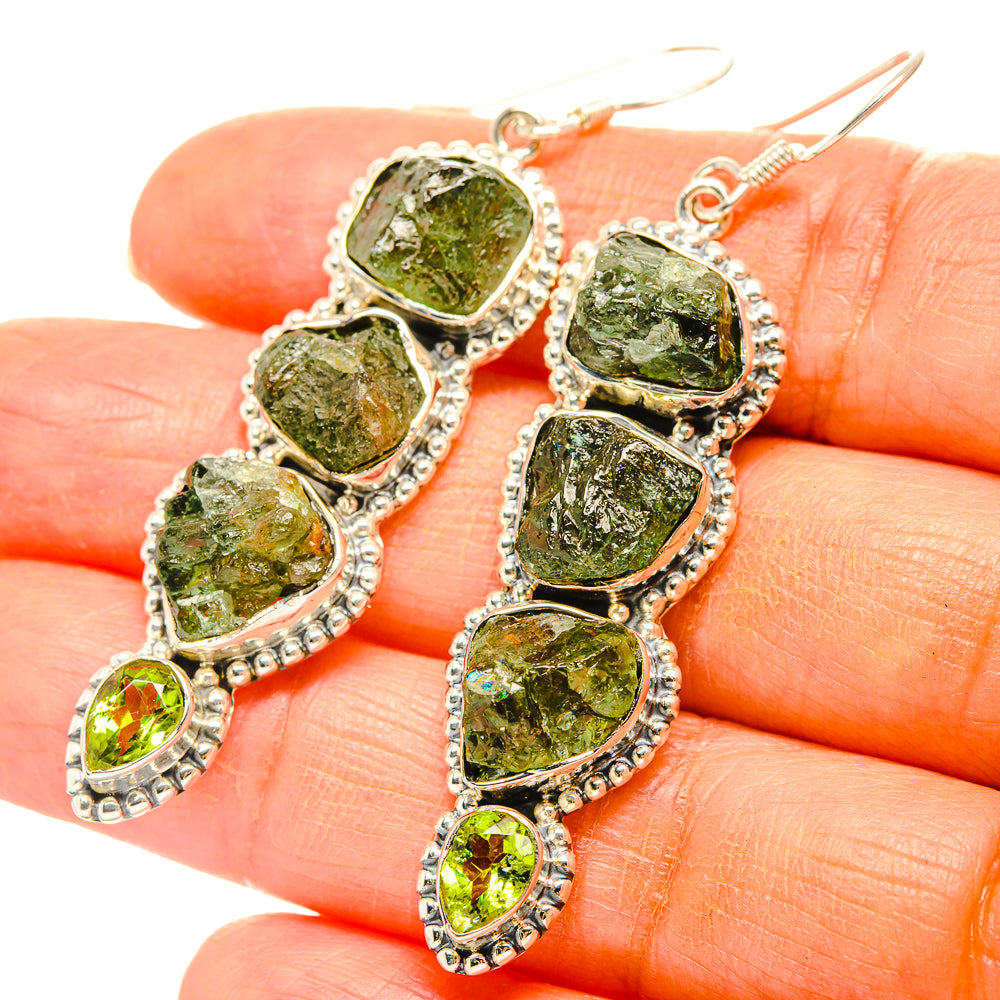 Peridot Earrings handcrafted by Anasilvercos - EARR429039