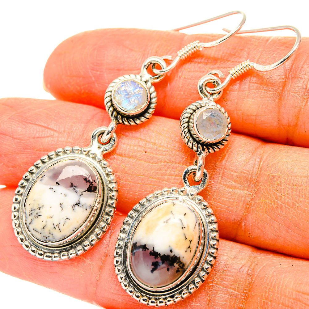 Dendritic Opal Earrings handcrafted by Anasilvercos - EARR429044