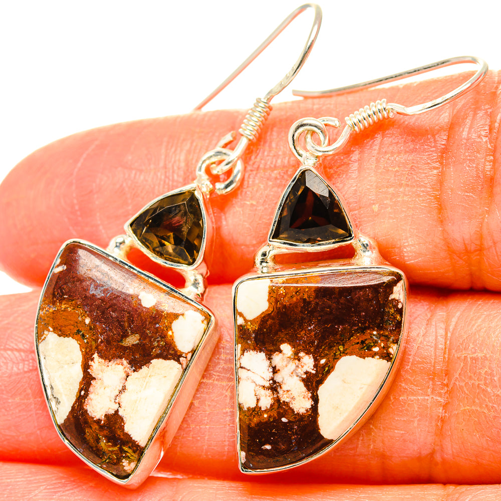 Wild Horse Jasper Earrings handcrafted by Anasilvercos - EARR429048