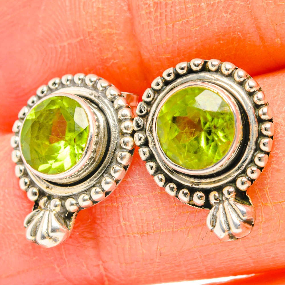 Peridot Earrings handcrafted by Anasilvercos - EARR429050