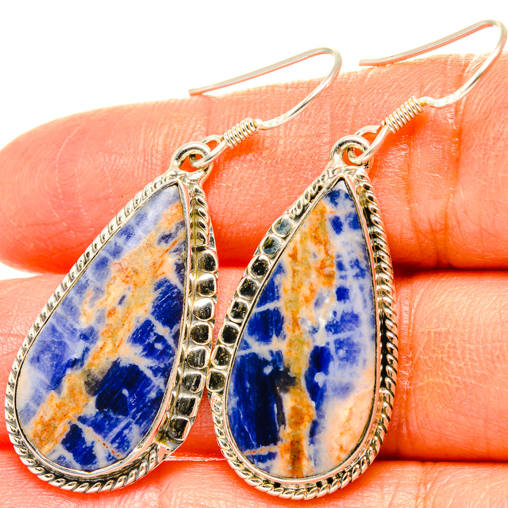 Sodalite Earrings handcrafted by Anasilvercos - EARR429051
