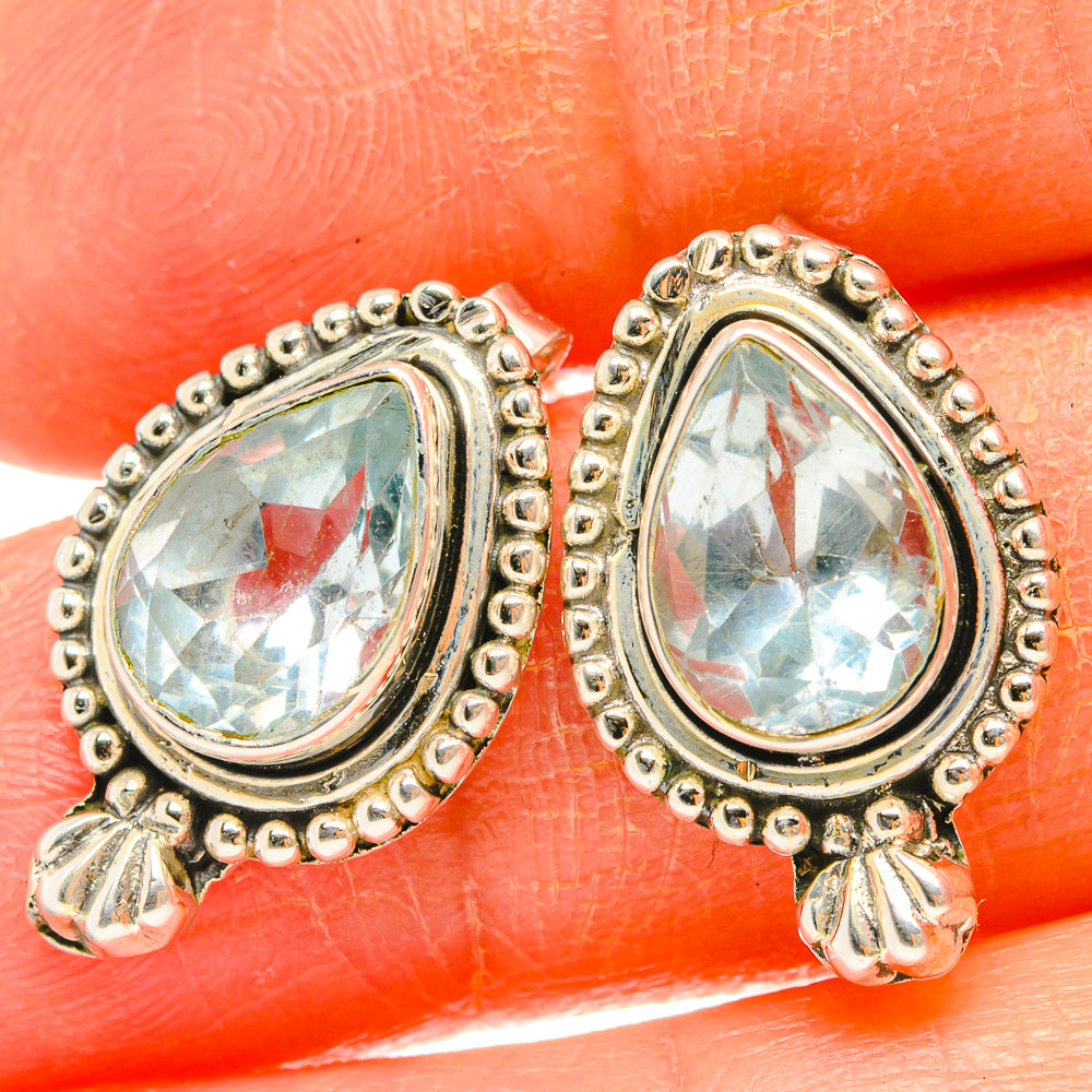 Blue Topaz Earrings handcrafted by Anasilvercos - EARR429058