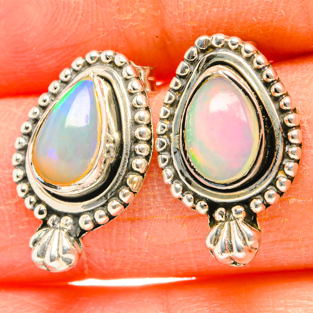 Ethiopian Opal Earrings handcrafted by Anasilvercos - EARR429062