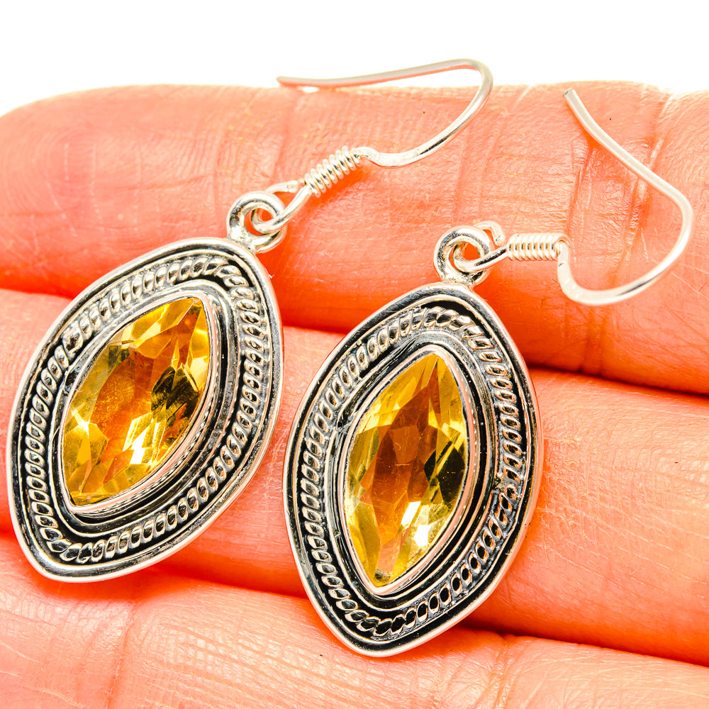Citrine Earrings handcrafted by Anasilvercos - EARR429068