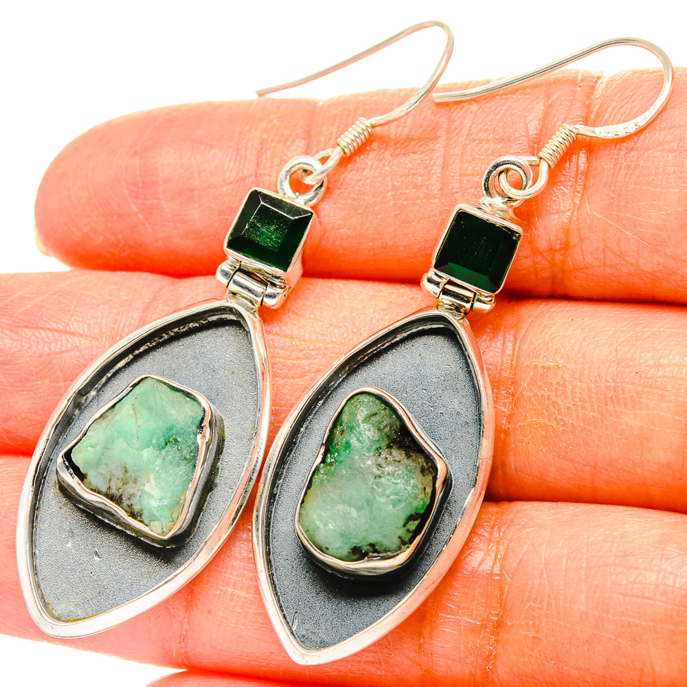 Chrysoprase Earrings handcrafted by Anasilvercos - EARR429078