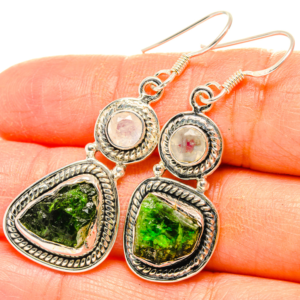 Chrome Diopside Earrings handcrafted by Anasilvercos - EARR429081