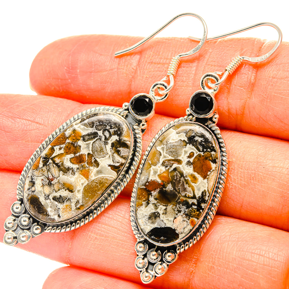 Ocean Jasper Earrings handcrafted by Anasilvercos - EARR429085