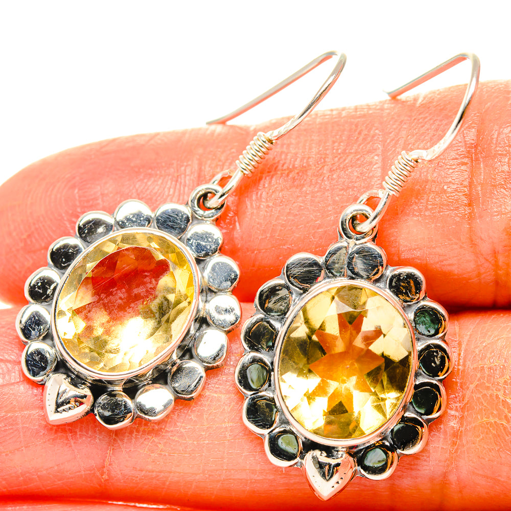 Citrine Earrings handcrafted by Anasilvercos - EARR429095