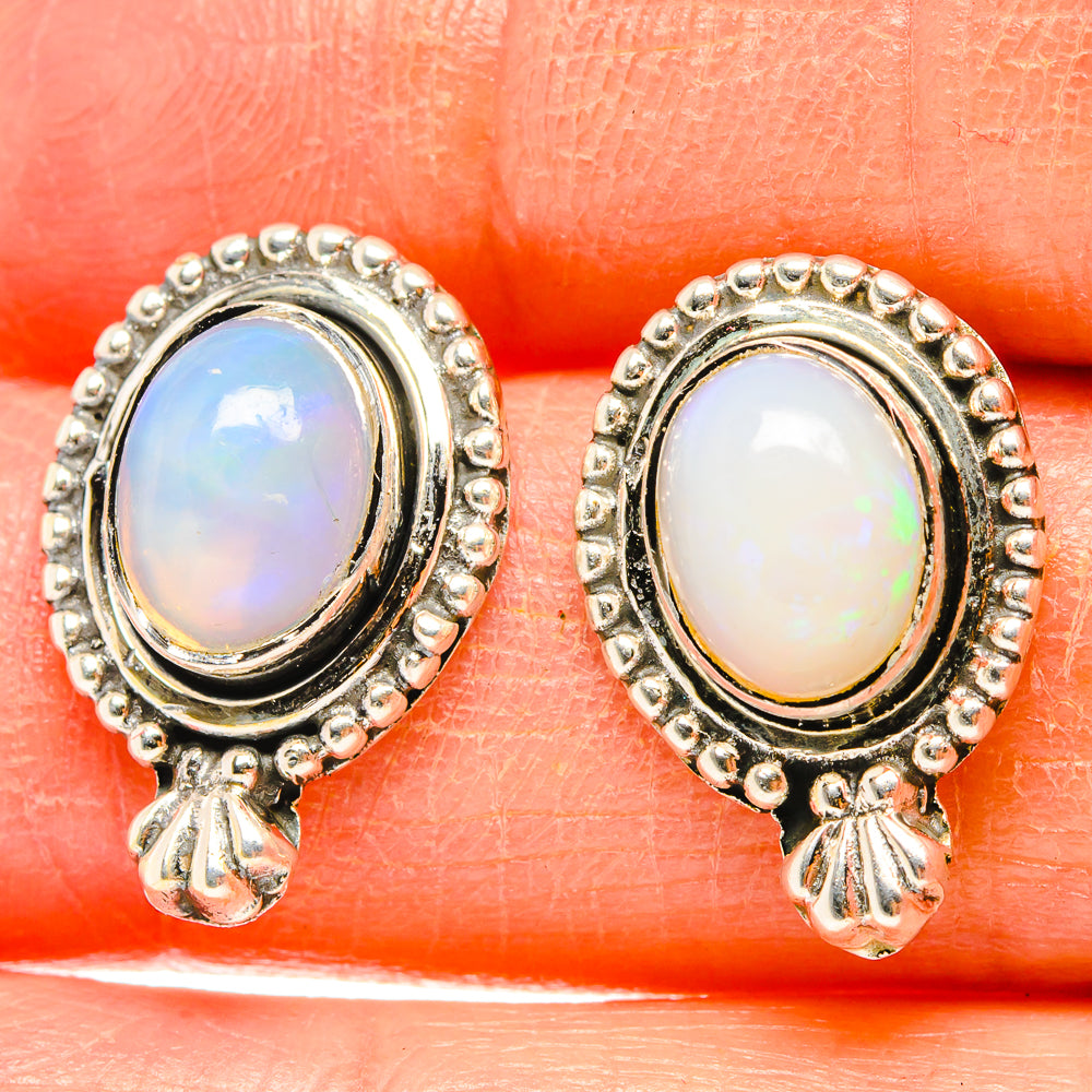Ethiopian Opal Earrings handcrafted by Anasilvercos - EARR429098