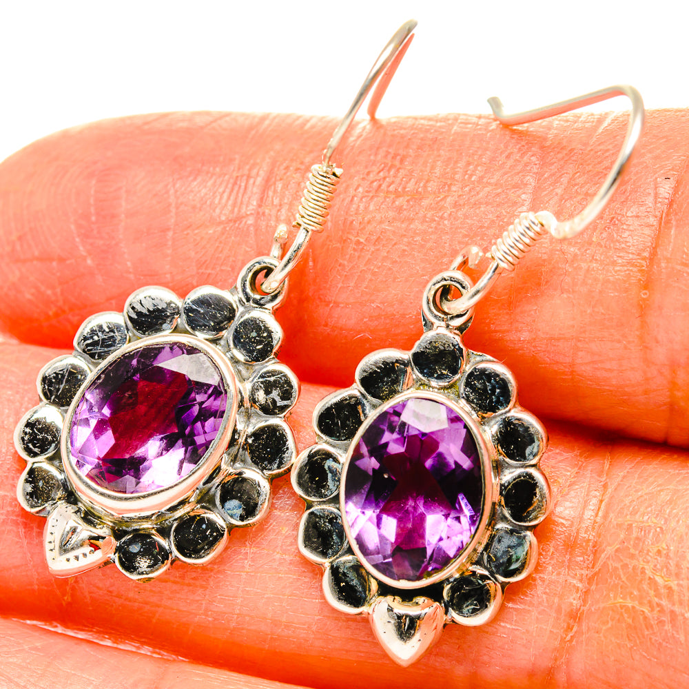 Amethyst Earrings handcrafted by Anasilvercos - EARR429099