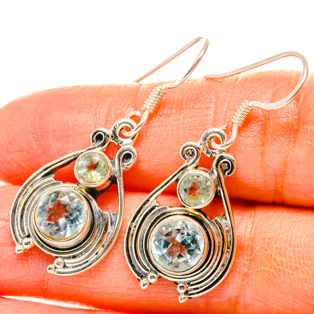 Blue Topaz Earrings handcrafted by Anasilvercos - EARR429102