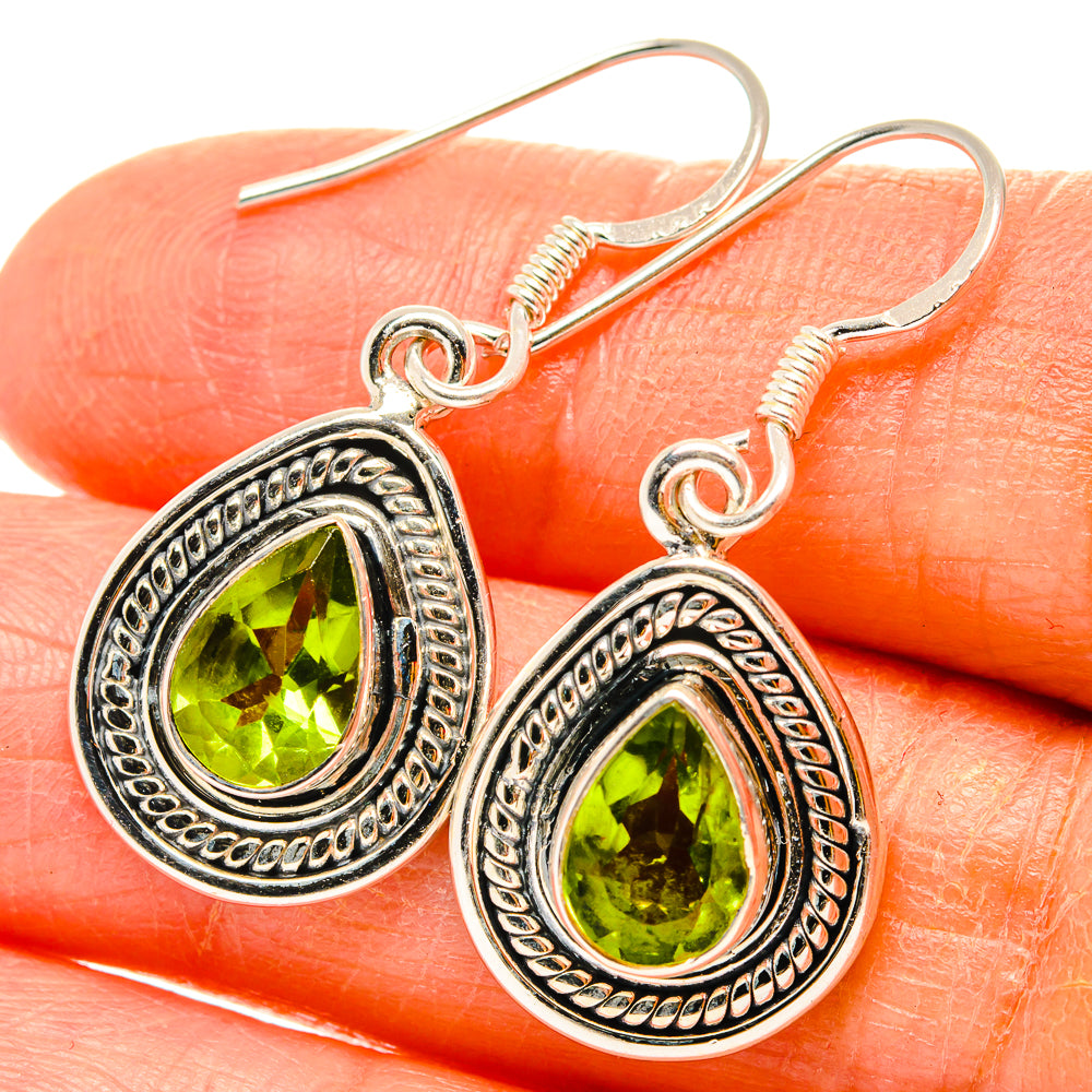 Peridot Earrings handcrafted by Anasilvercos - EARR429109