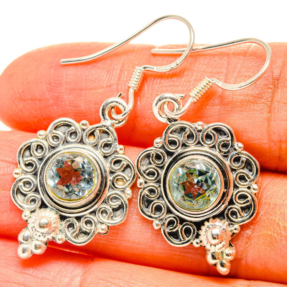 Blue Topaz Earrings handcrafted by Anasilvercos - EARR429116