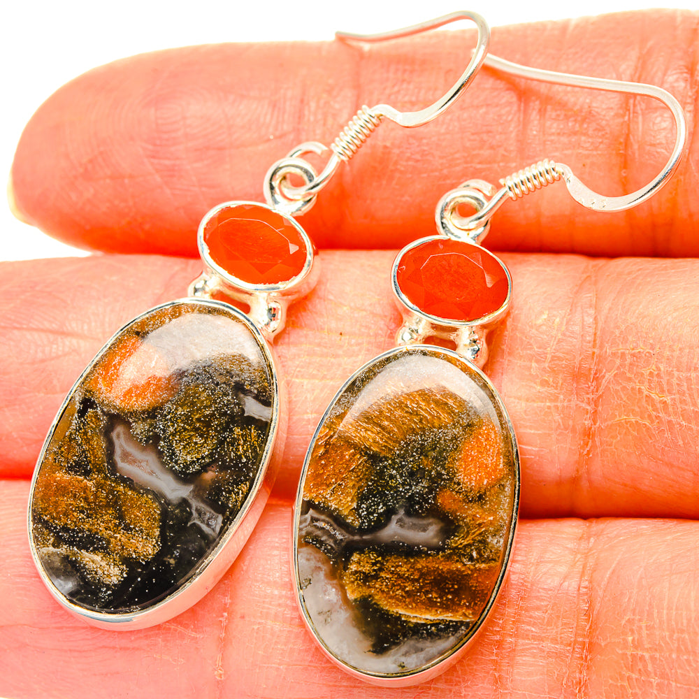 Ocean Jasper Earrings handcrafted by Anasilvercos - EARR429118