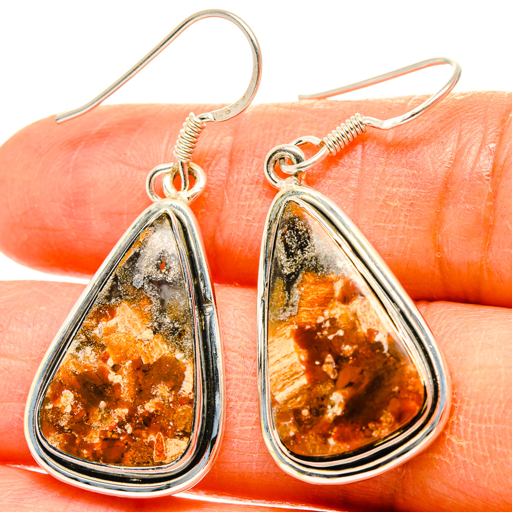 Ocean Jasper Earrings handcrafted by Anasilvercos - EARR429119