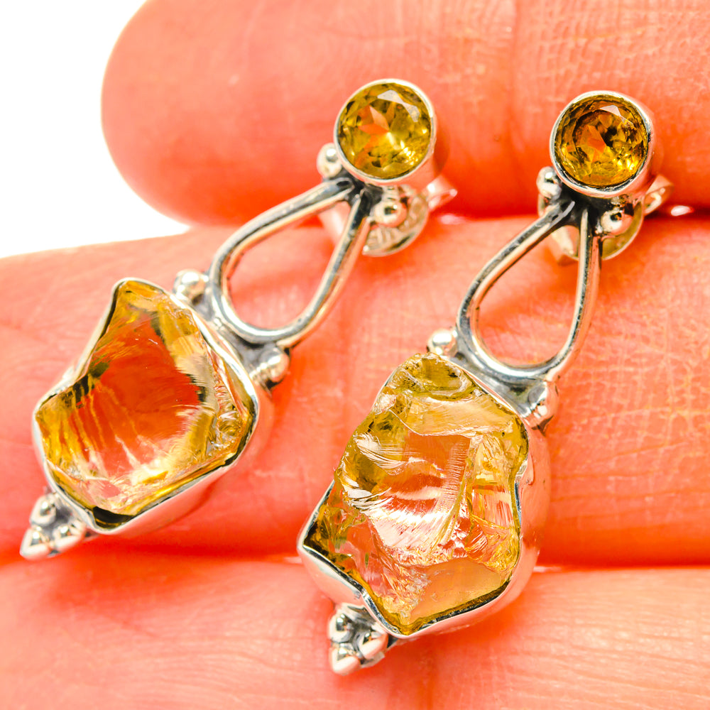 Citrine Earrings handcrafted by Anasilvercos - EARR429124