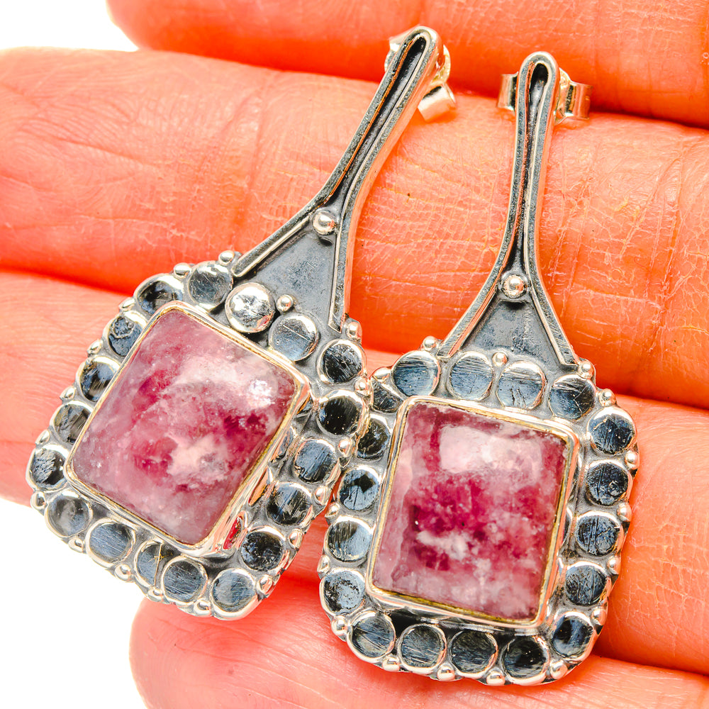 Lepidolite Earrings handcrafted by Anasilvercos - EARR429134
