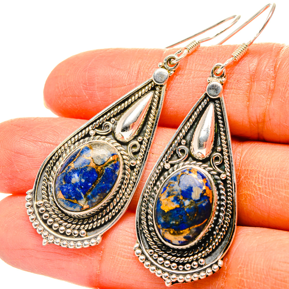 Lapis Lazuli Earrings handcrafted by Anasilvercos - EARR429140
