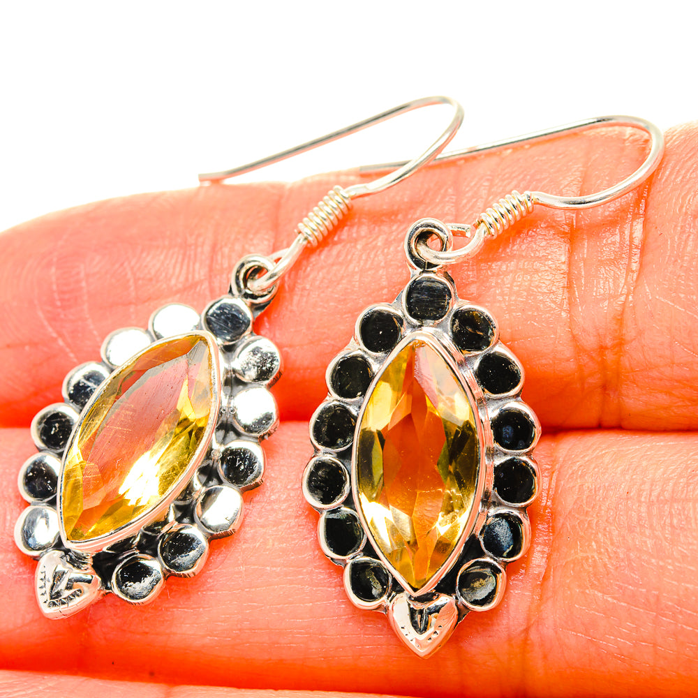 Citrine Earrings handcrafted by Anasilvercos - EARR429148