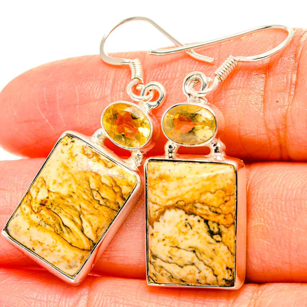 Picture Jasper Earrings handcrafted by Anasilvercos - EARR429149
