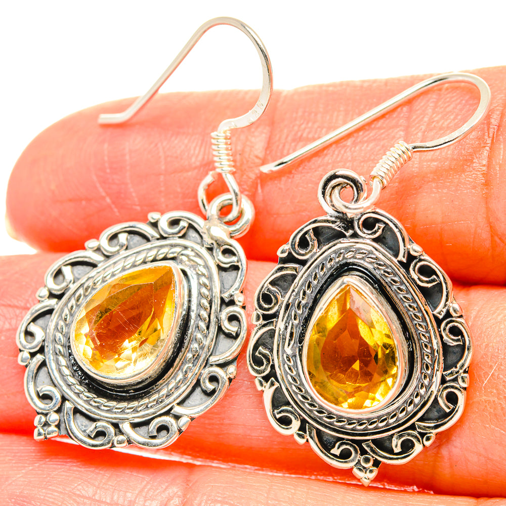 Citrine Earrings handcrafted by Anasilvercos - EARR429150