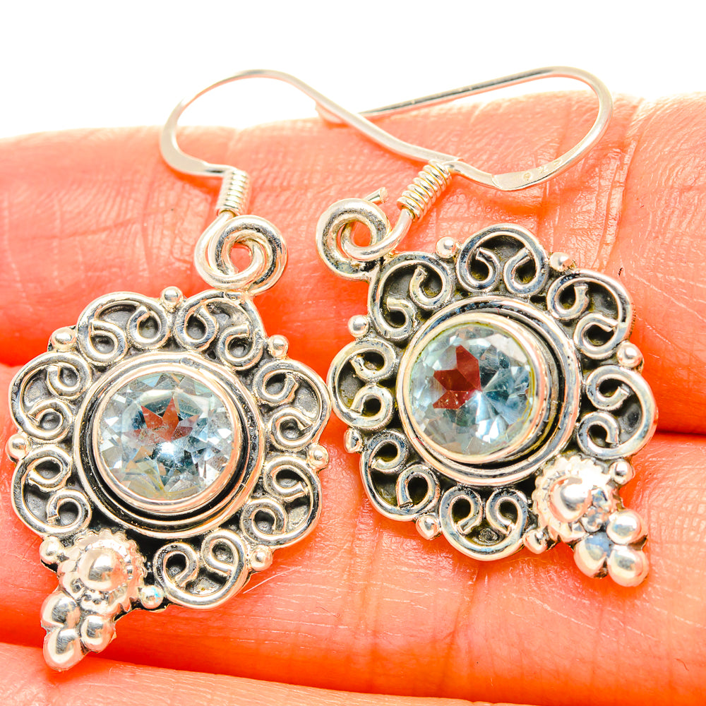 Blue Topaz Earrings handcrafted by Anasilvercos - EARR429151