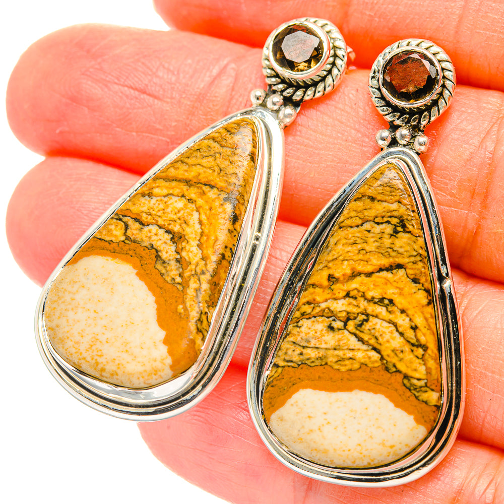 Picture Jasper Earrings handcrafted by Anasilvercos - EARR429153