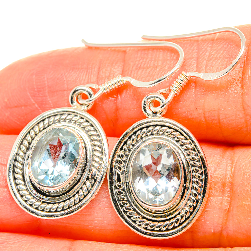 Blue Topaz Earrings handcrafted by Anasilvercos - EARR429156