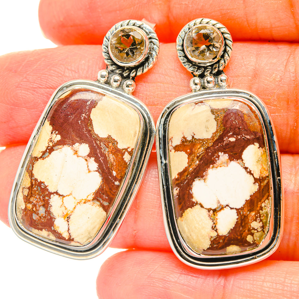 Wild Horse Jasper Earrings handcrafted by Anasilvercos - EARR429162