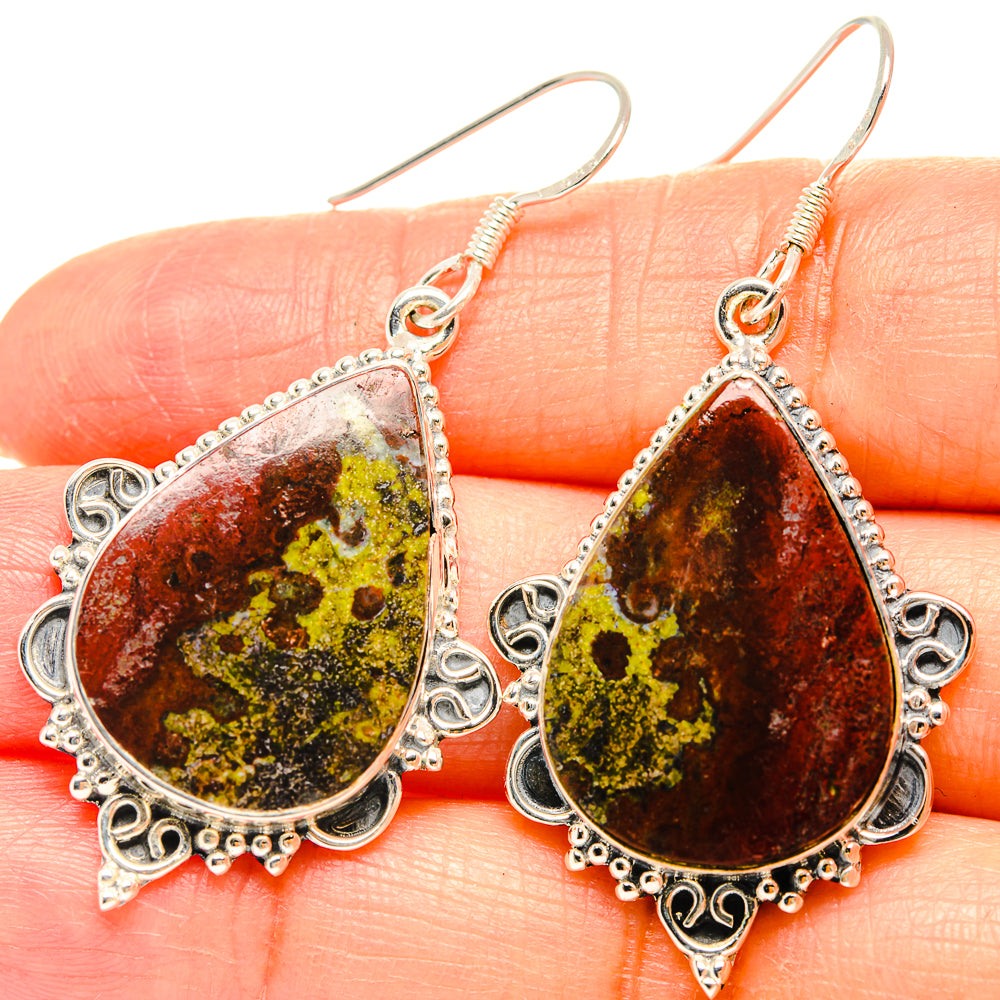 Ocean Jasper Earrings handcrafted by Anasilvercos - EARR429163