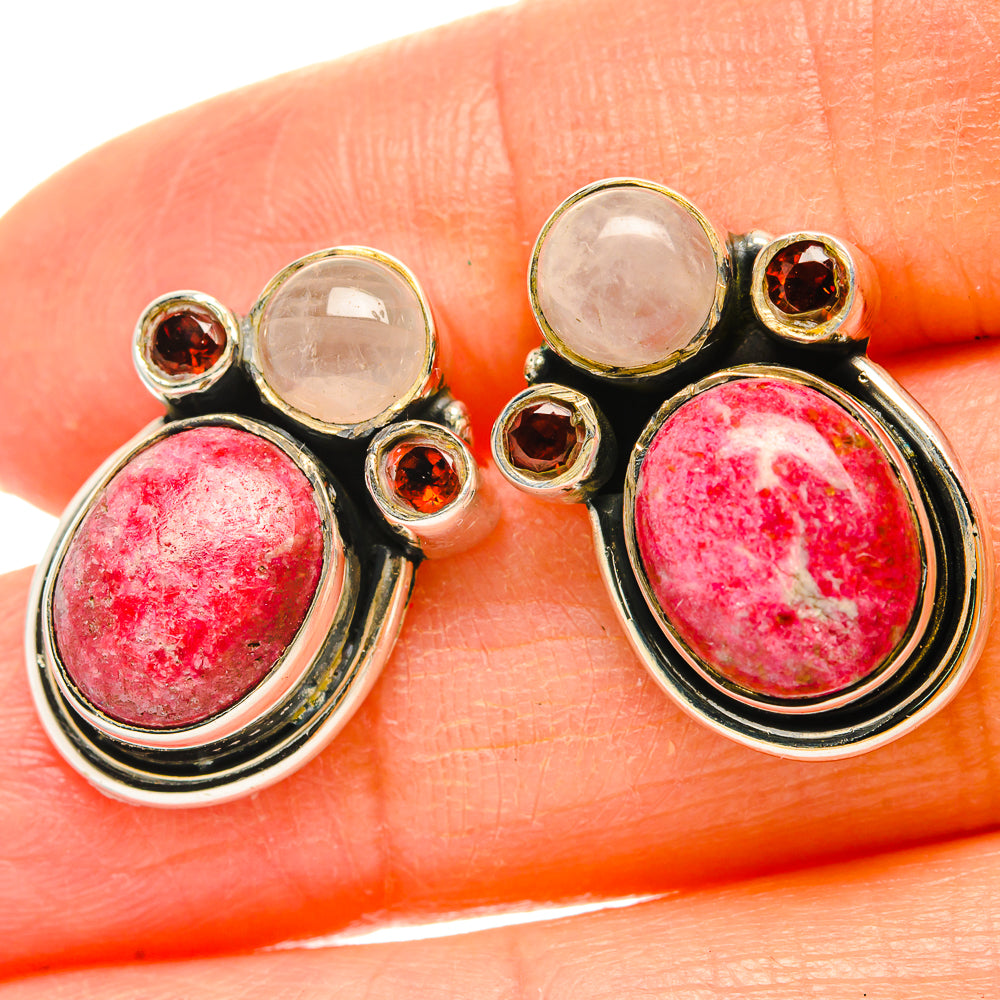 Thulite Earrings handcrafted by Anasilvercos - EARR429164